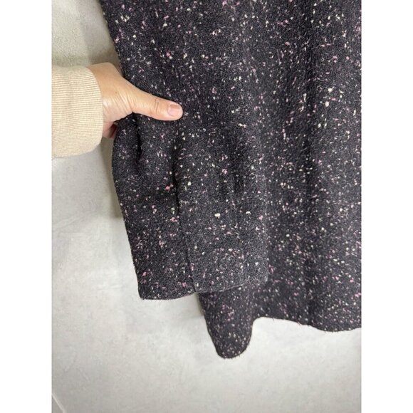 Womens Wool Blend Mandarin Collar Button Down Speckled Pink Jacket Coat Sz 22 - Picture 5 of 11